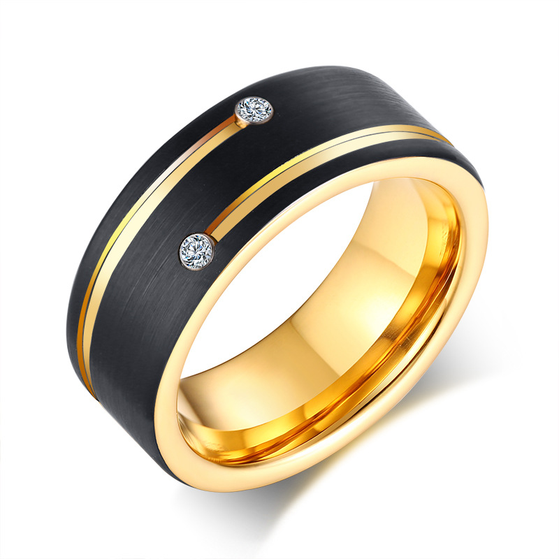 💍Tungsten Gold Two-tone Men's Ring