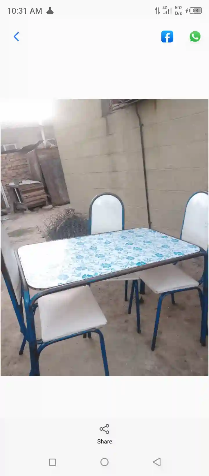 4 piece table and kitchen chairs