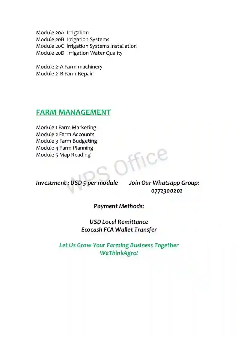 Farm Management Modules 