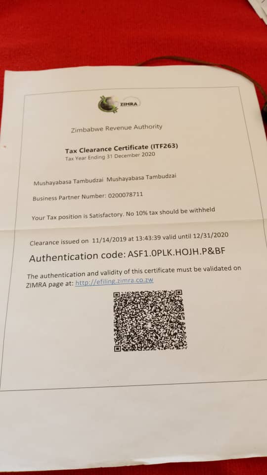 Tax Clearance Certificate