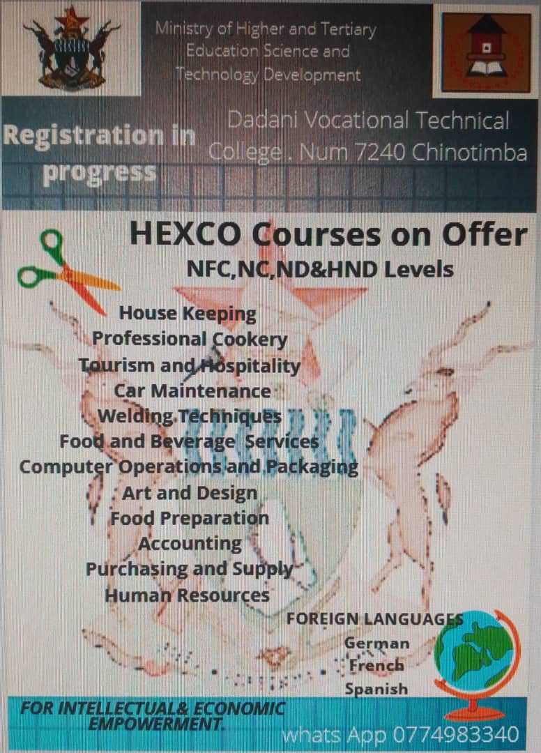 Hexco courses and a Secondary school