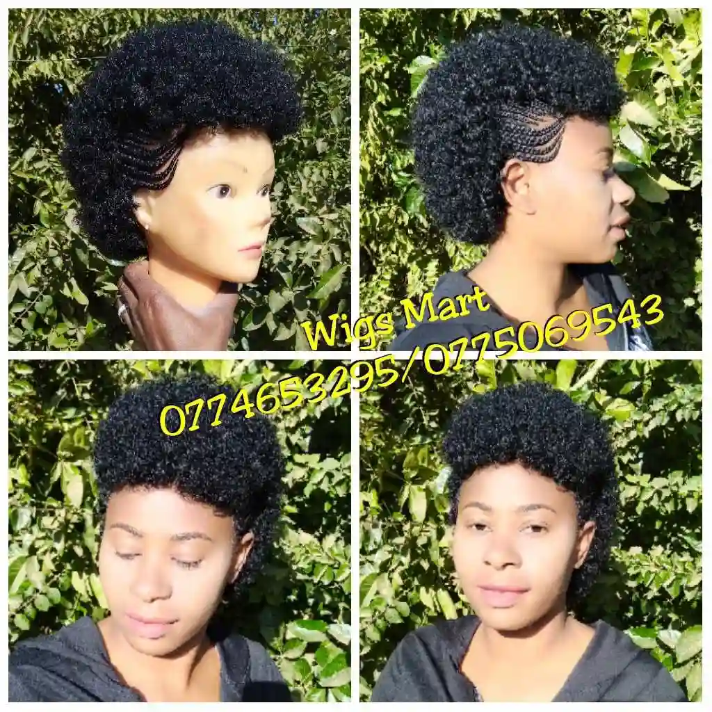 Afro mohawk wig