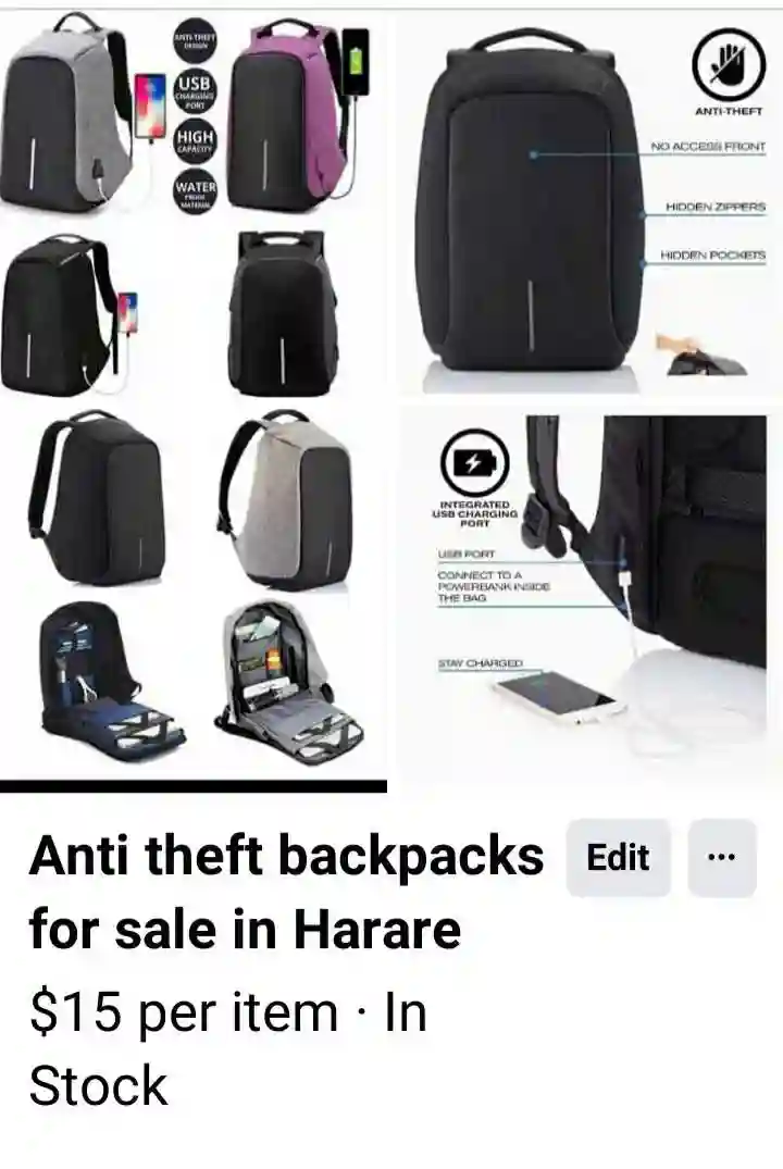 Anti theft backpack