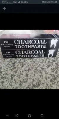 Charcoal toothpaste 2us