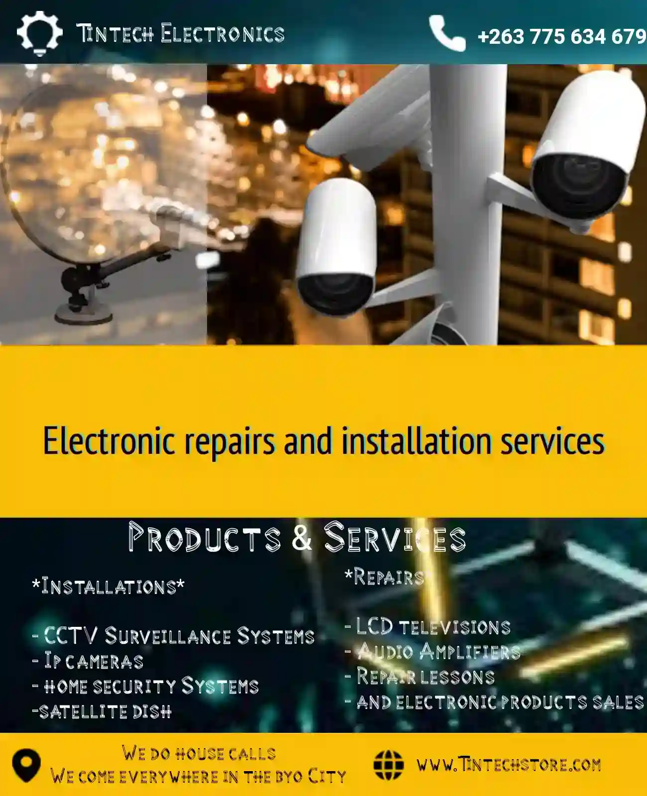 Electronic repairs and installations services 