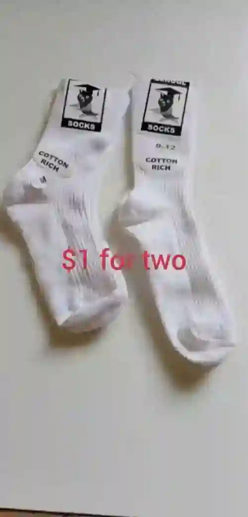 Girls White school socks