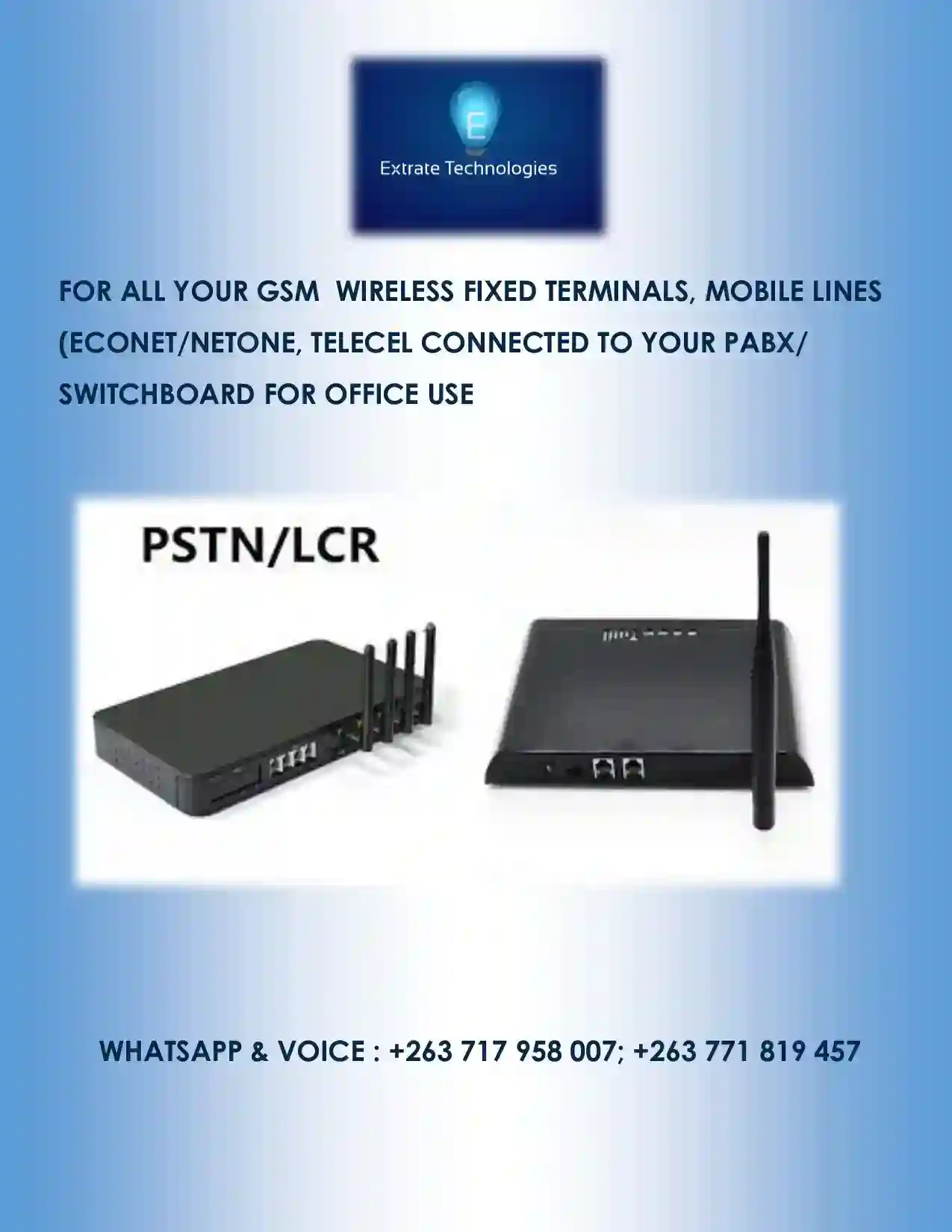 GSM Fixed Wireless Terminals (FCT)