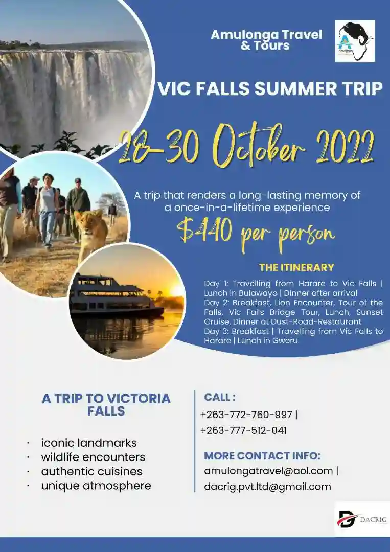 Victoria falls summer  tour 2022