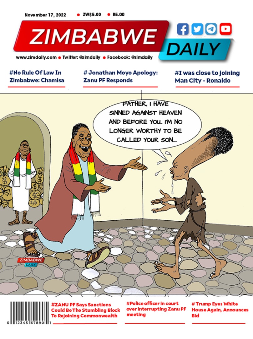 ZimDaily Cartoon: Prof Jonathan Moyo's Apology to Zanu-PF