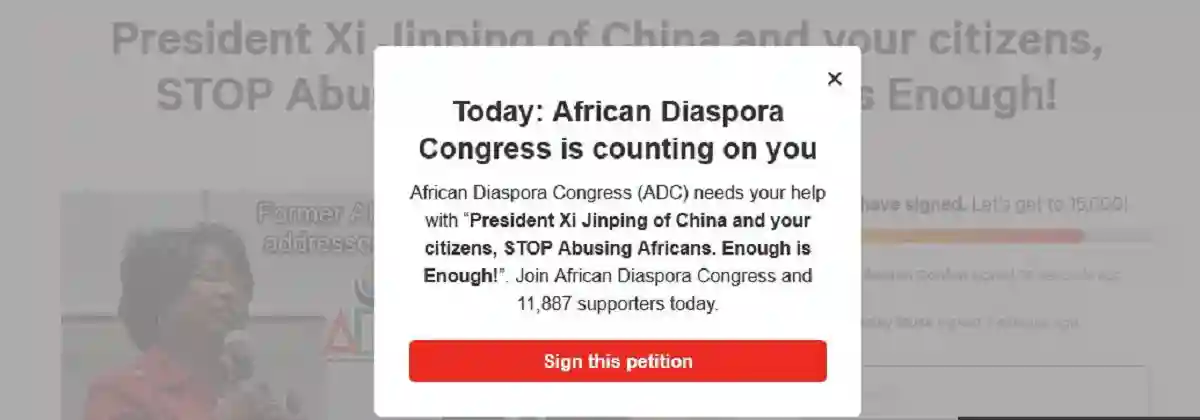African Diaspora Congress Petitions President Xi Jinping of China Over Abuse Of Black People