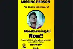 CCC Condemns The Enforced Disappearance Of Moreblessing Ali