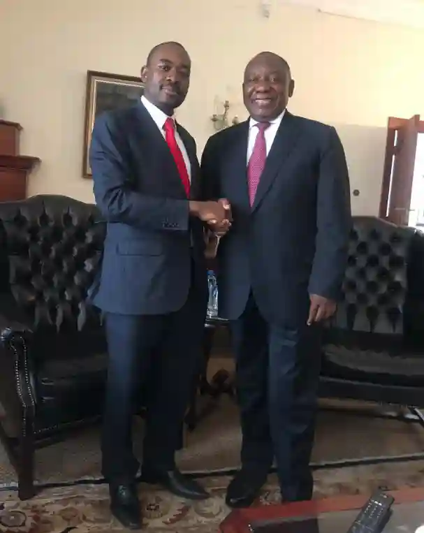 Chamisa Meets South African President Cyril Ramaphosa