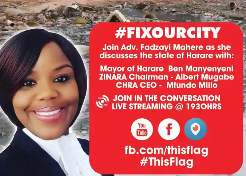 Fadzayi Mahere to discuss state of Harare with Mayor, Zinara and CHRA on Facebook Live at 7:30pm