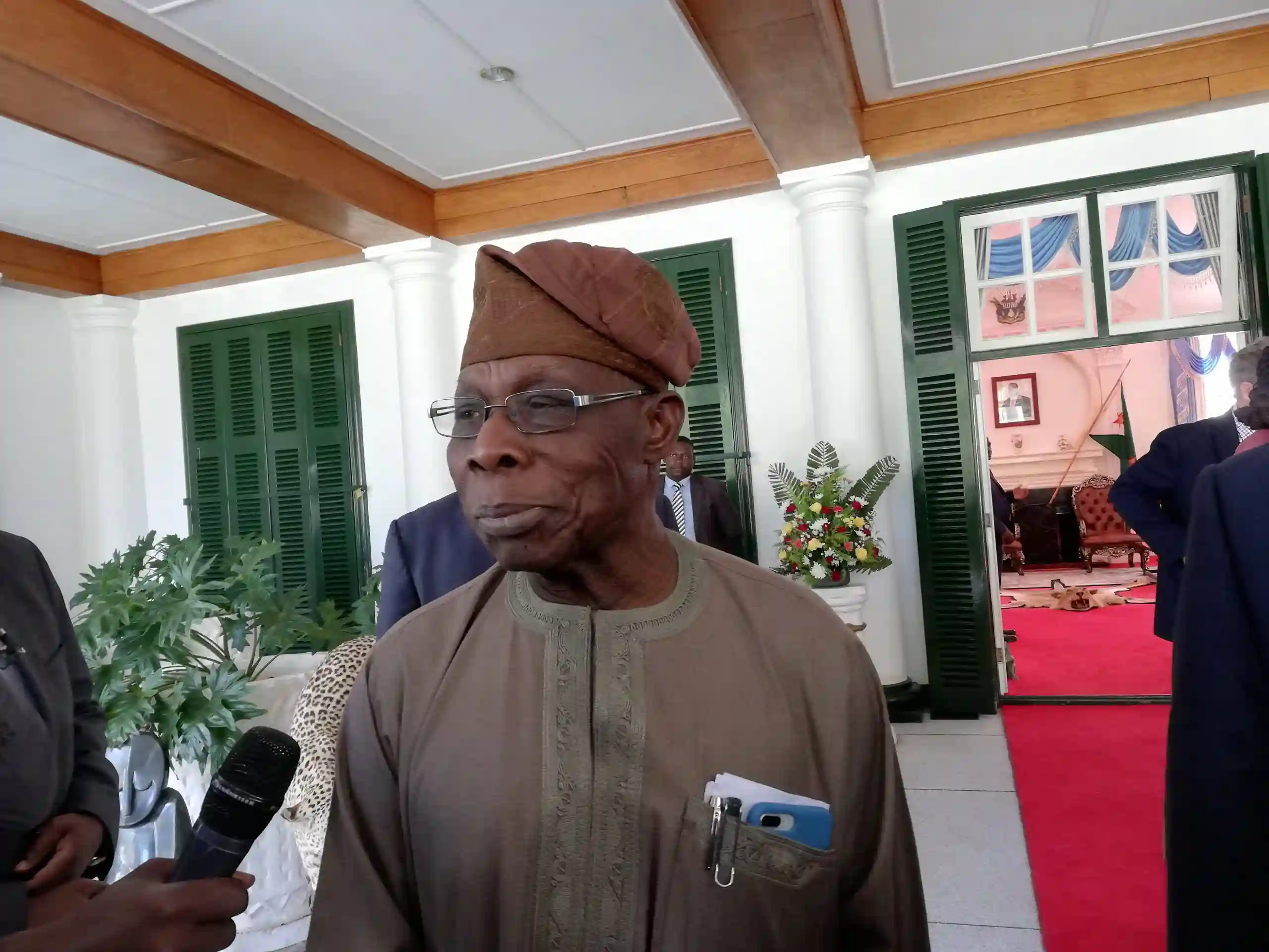 Former Nigerian President, Olusegun Obasanjo Meets ED