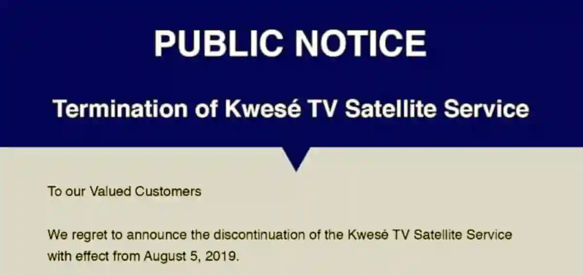 FULL TEXT: Econet Officilly Annouces Shutdown Of Kwese TV Satellite Service