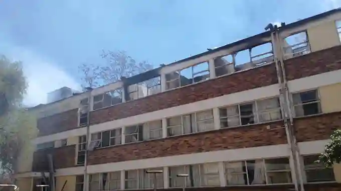 JUST IN: Hillside Teachers College Hall Of Residence Damaged By Fire