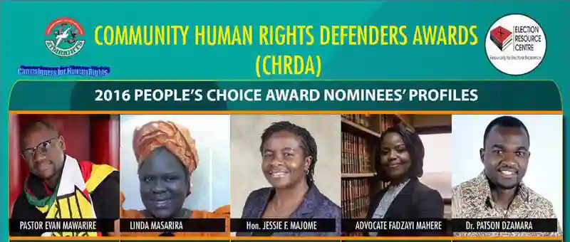 Mahere, Dzamara, Masarira, Mawarire & Majome up for Human Rights award