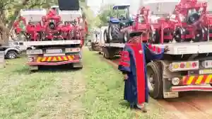 Mnangagwa Donates Farming Equipment, Bus To Solusi University