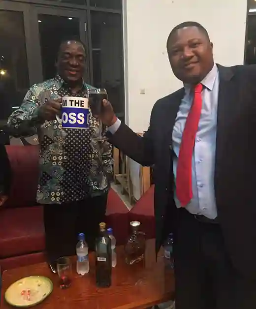 Mnangagwa responds to Moyo's tweets concerning his "I am the boss" picture with Energy Mutodi