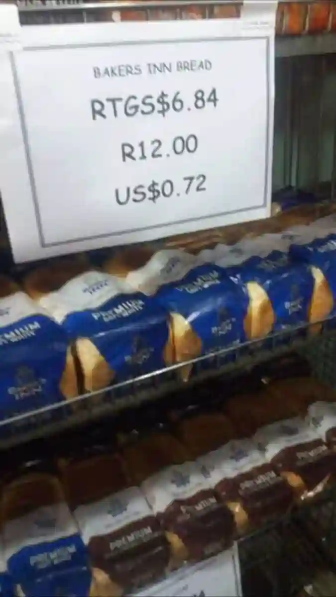 PICTURE: Bread Now Costs RTGS$6.84/ US$0.72 Per Loaf