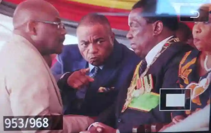 Picture: Chiwenga, Mnangagwa and Parirenyatwa's Tense Moment At Independence Celebrations