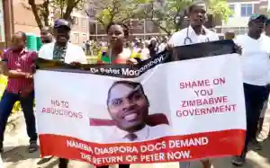 PICTURE: Zimbabwean Doctors In Namibia March To Demand Dr Magombeya's Release