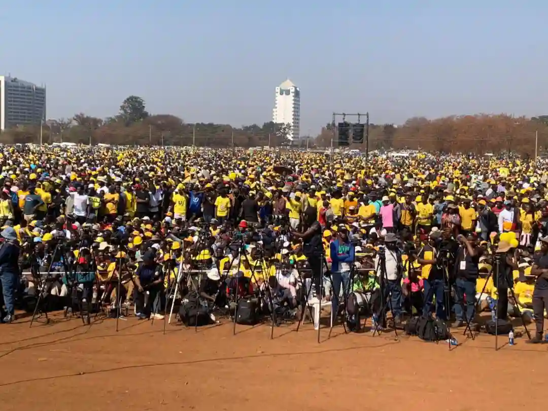 PICTURES: Chamisa's Final Campaign Rally Before The 23 August Elections