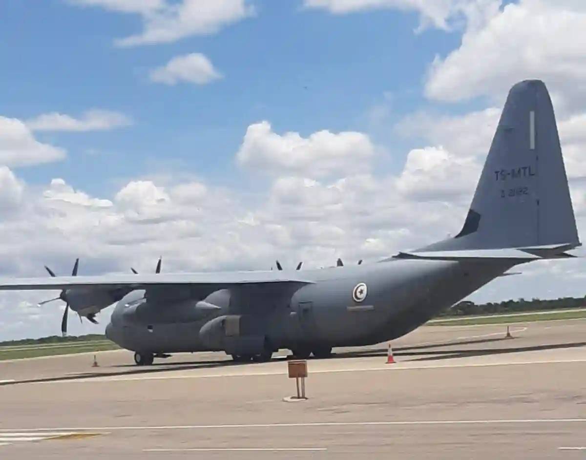 PICTURES: Tunisian Air Force Jet Lands At Joshua Nkomo International Airport