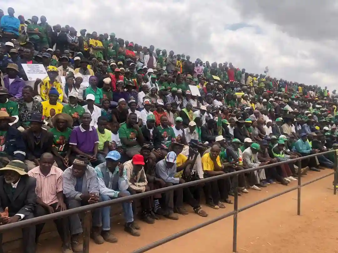 PICTURES: ZANU PF Supporters Fill Tshovani Stadium Ahead Of ED Rally