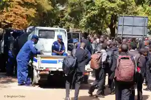 Riot Police Descend On Allan Wilson High After Pupils Stage Demo