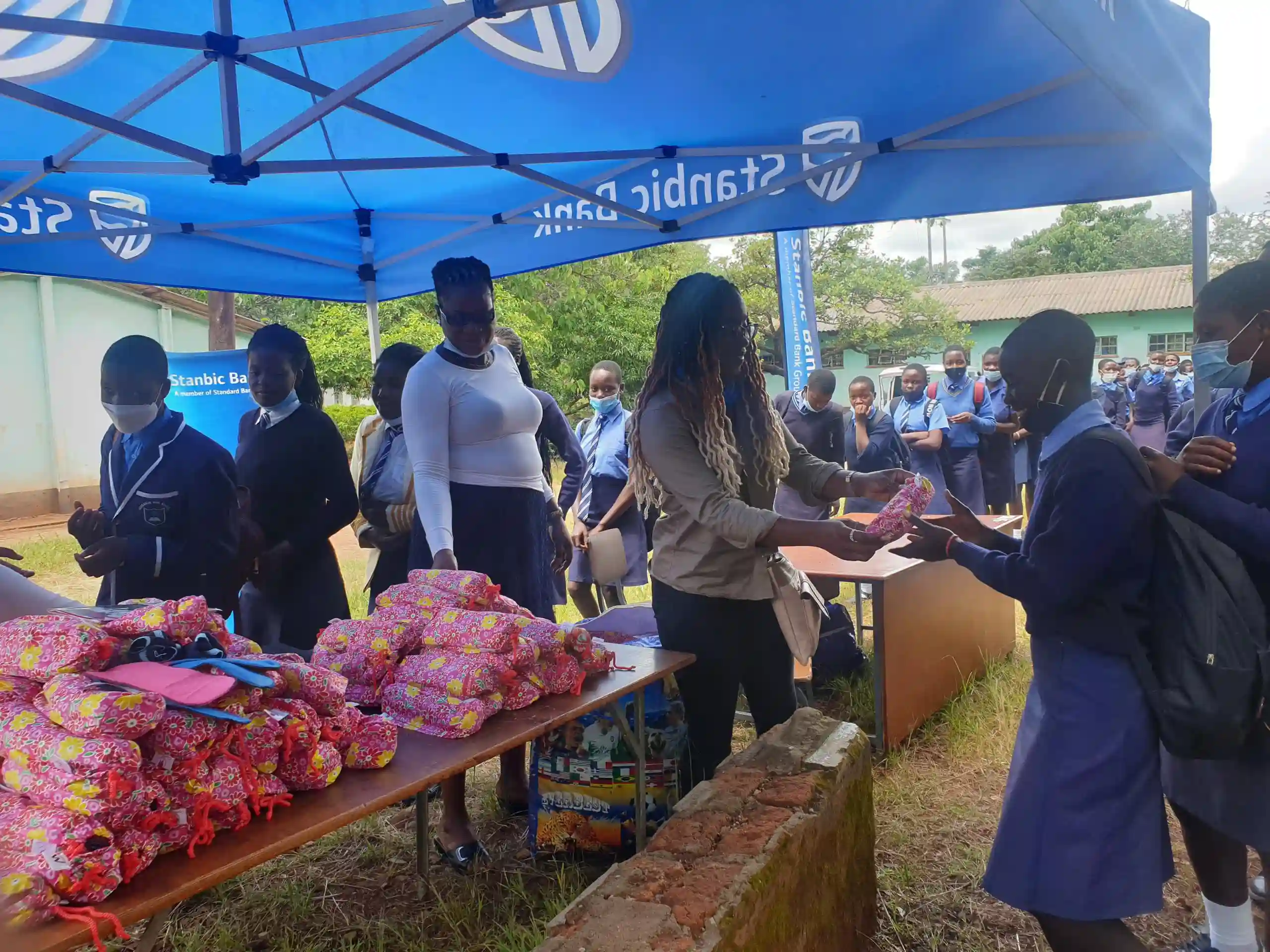 Stanbic Bank Donates Sanitary Wear To Schoolgirls