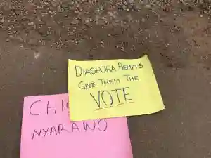 Suspected MDC Alliance Youths Demonstrate At ZEC Offices