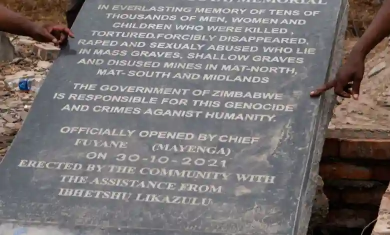 Third Gukurahundi Memorial Plaque Erected At Bhalagwe
