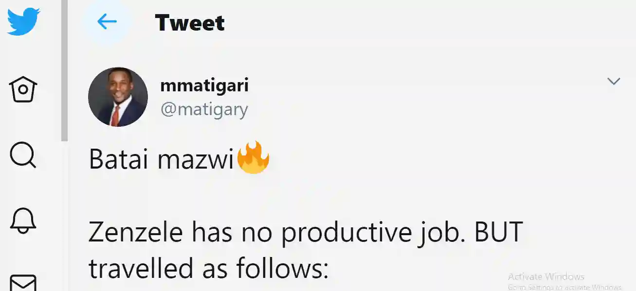 Twitter Based Zanu PF Supporter, Mmatigari, Criticised For Publishing Prominent Journalist's Private Travel Information