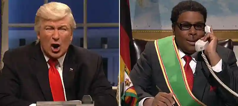 Video: Donald Trump calls Robert Mugabe (Saturday Night Live Comedy Sketch)