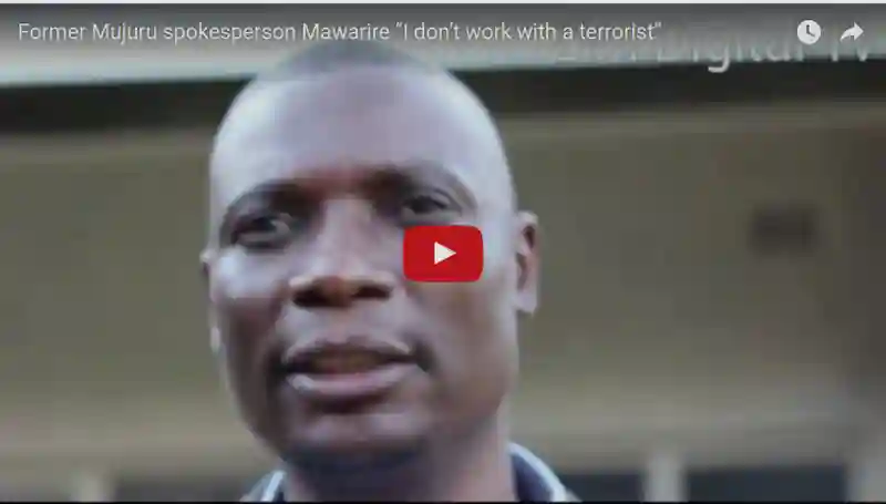 Video: Former Mujuru spokesperson Jealousy Mawarire says " I don't work with a terrorist"