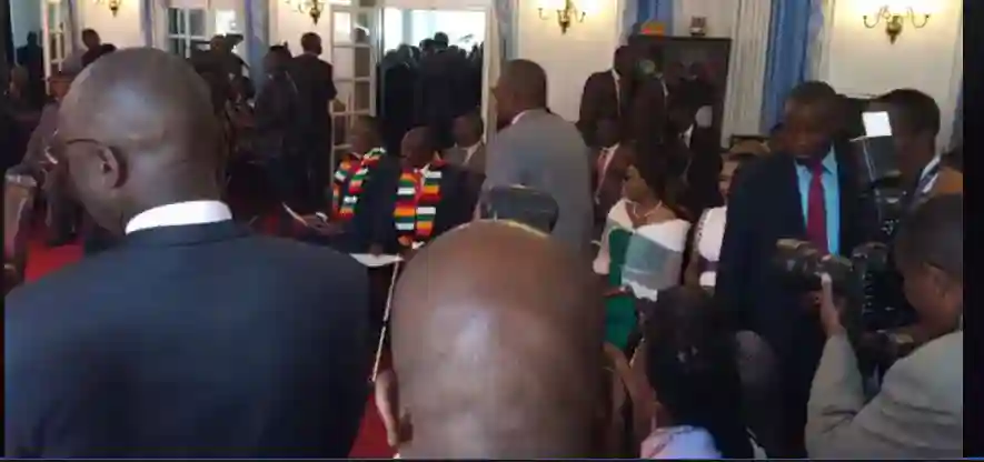 Video:  Mnangagwa Swears In Vice Presidents At State House