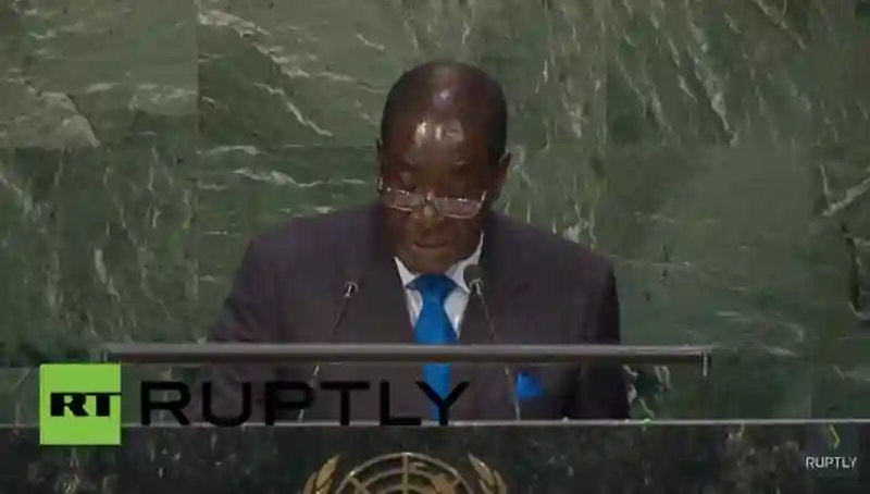 Video: "We are not gays" -President Mugabe tells UN General Assembly