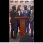 WATCH: Aides Help 'Struggling' Mnangagwa To The Podium