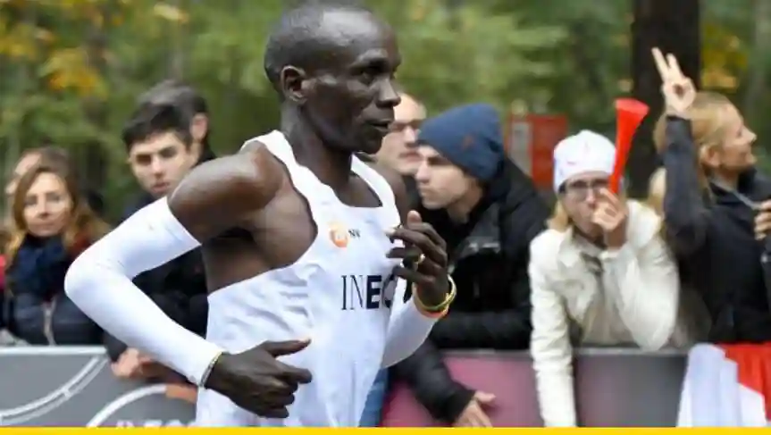 WATCH: Eliud Kipchoge, The First Person Ever To Run A Marathon In Under Two Hours.