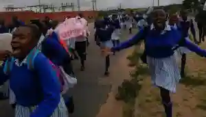 WATCH: "IMFUNDO! NGEYETHU! AmaTEACHER! NGAWETHU!" Zimbabwean Students Stage Demo