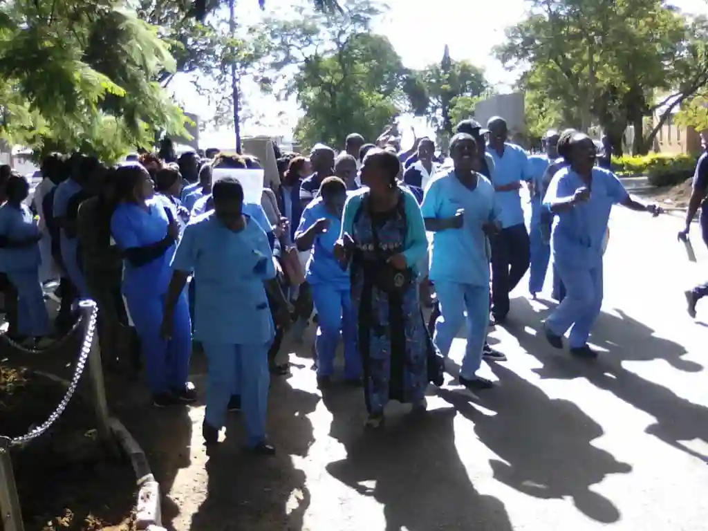 WATCH Live: Doctors And Nurses Demo At Mpilo Hospital