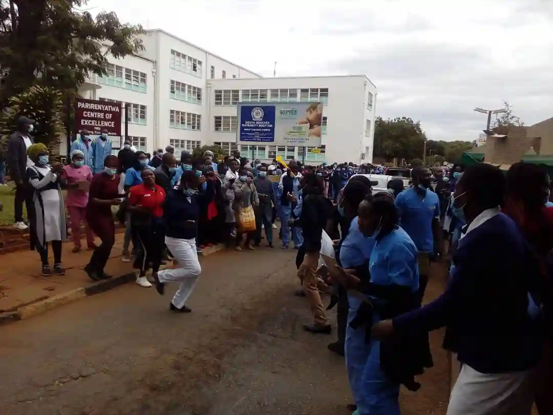 WATCH: Nurses Stage Demo At Parirenyatwa Hospital