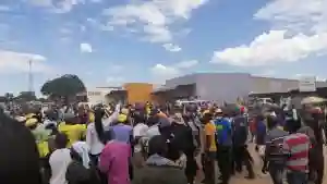 WATCH: Police Use Water Cannon To Disperse CCC Supporters In Gokwe