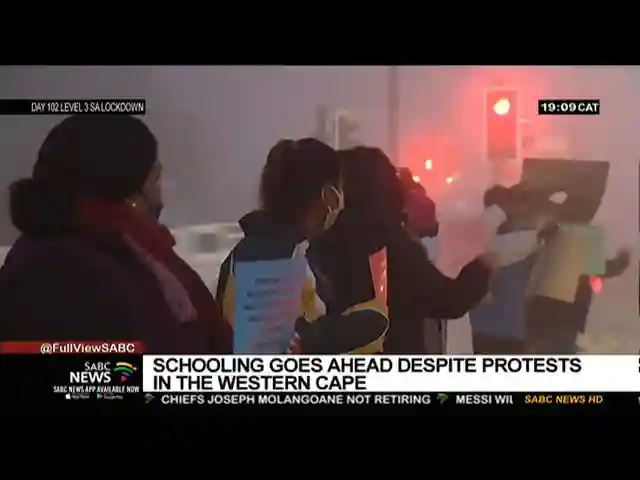 WATCH: Schooling Continues In South Africa's Western Cape Province Despite Protests