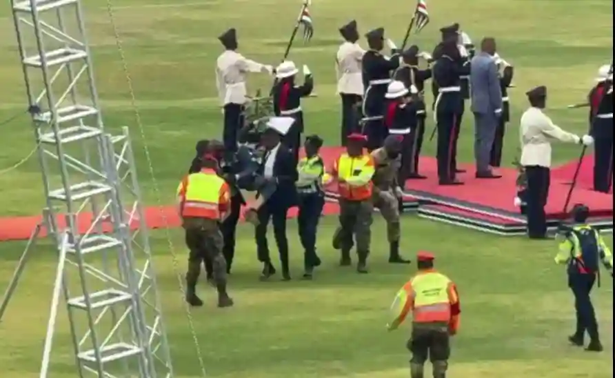 WATCH: Security Scare At Botswana President Duma Boko's Inauguration