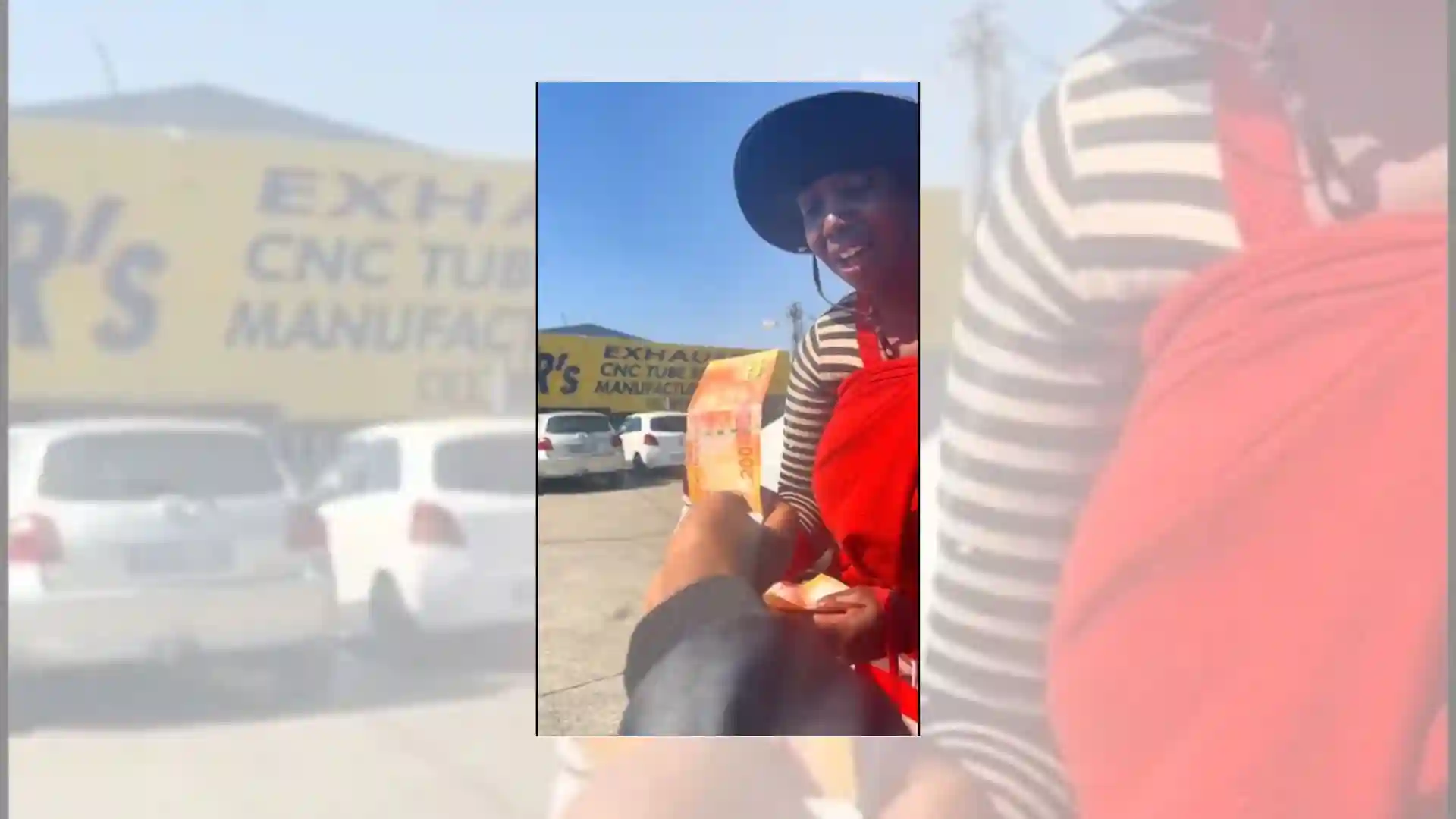 WATCH: South African Blesses Baby-carrying Zimbabwean Vendor, Tells Her To Go Rest