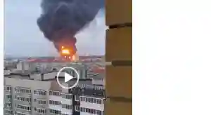 WATCH: Ukraine Helicopter Bombs Russian Fuel Depot