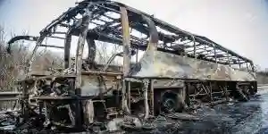 Zambia-bound Bus Burnt To Ashes