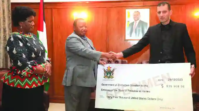 Zimbabwe Has Donated US$35,000 To The Embassy Of Palestine